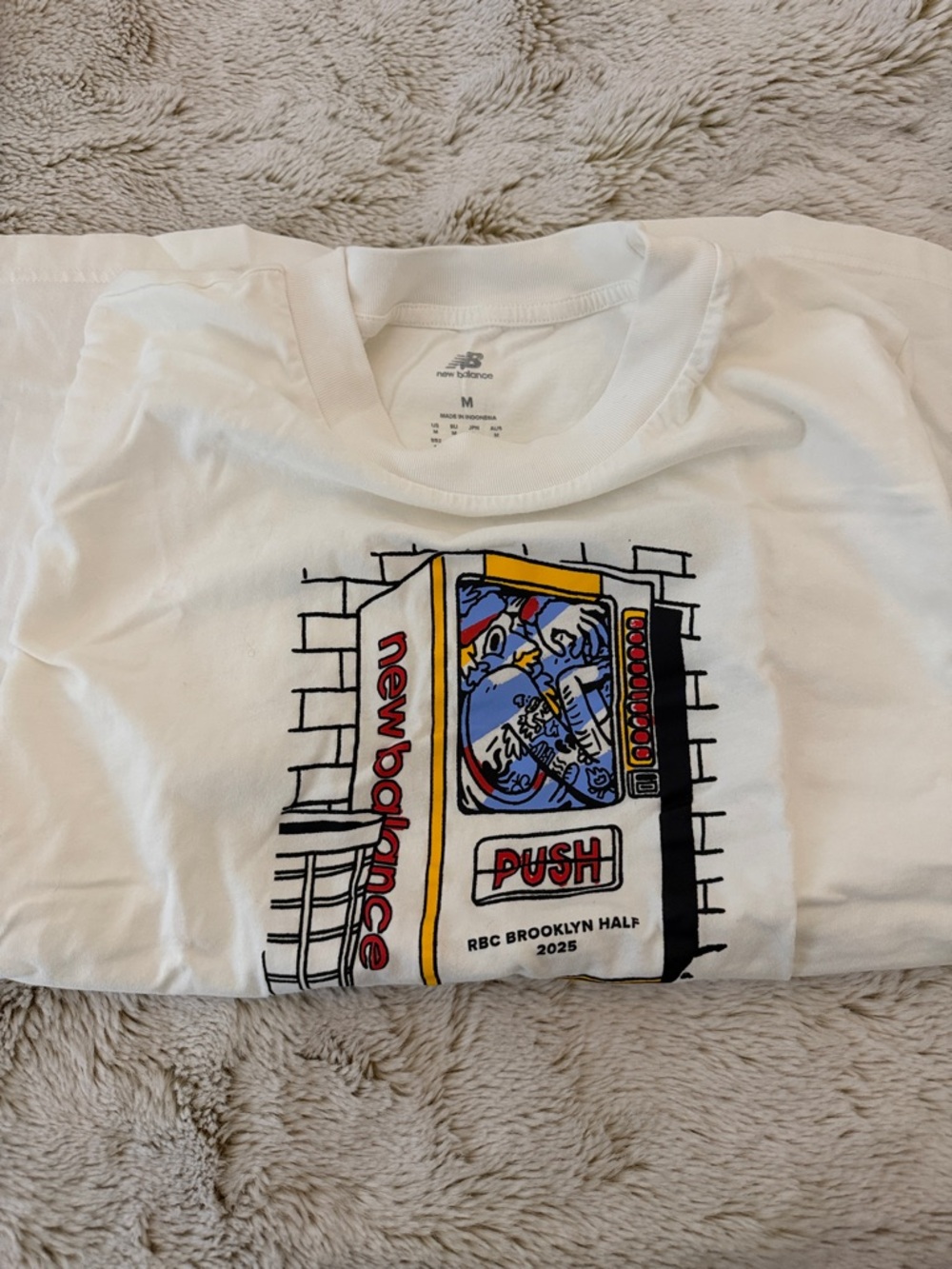 New Balance Men’s White Graphic T-Shirt - Brooklyn Half 2025